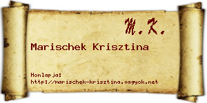 Marischek Krisztina névjegykártya